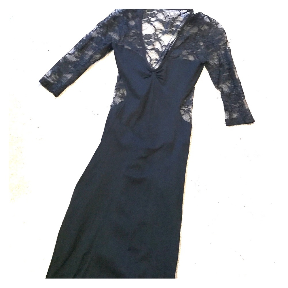 Black lace bodycon